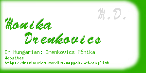 monika drenkovics business card